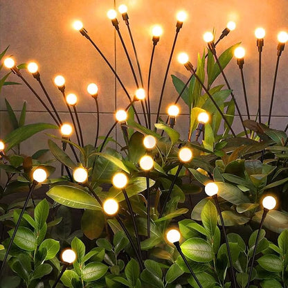 NBQQ Solar Garden Lights Outdoor, Swaying Light Waterproof Solar Lights Outdoor for Yard Pathway Patio, Swaying Lawn Decor as Gardening Gifts for Women Holiday (Warm White, 2 Pack)