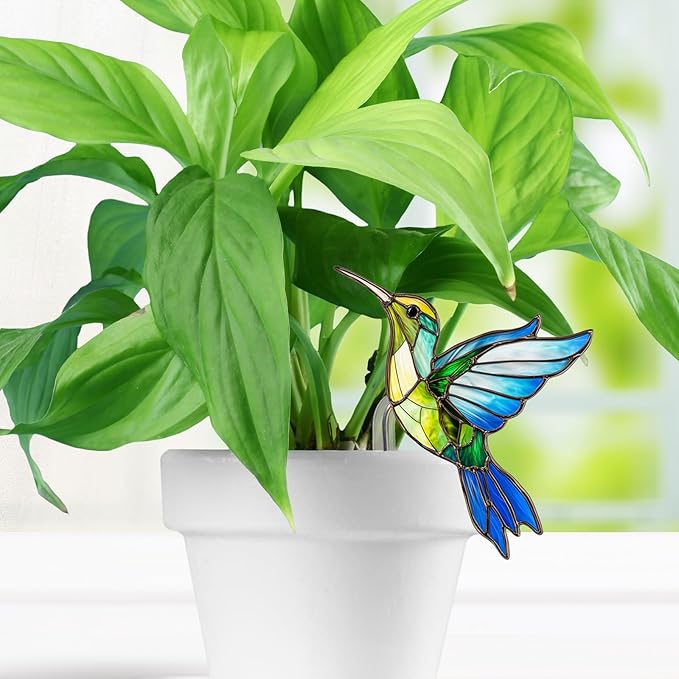 Hummingbird Gifts for Women Mom Grandma, Hanging Planter for Indoor Outdoor Garden, Bird Lover Plant Decor, Mothers Day Birthday Gifts from Daughter Son(11)