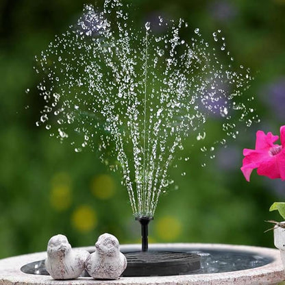 Solar Bird Bath Fountains Pump, 1W/1.4W Solar Powered Fountain Glass Panel with Fixed Rods, Standing Floating Water Fountain Pump for Bird Bath, Garden, Pond, Pool, Outdoor