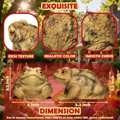 Sunthus Frog Toad Sculptures Garden Statues Yard Art Resin Decorations Outdoor Garden Decor