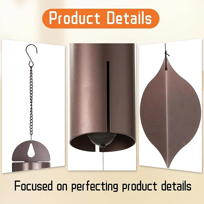Outdoor Wind Chimes Tranquility Bells Copper Wind Chimes Sympathy Gifts, Outdoor Wind Chimes for Outdoor Garden, Deck, Porch Wind Chimes Deep Tone Memorial Wind Chimes