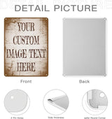 Generic Custom Sign - Aluminum Metal Signs, Vintage Style, Vertical, 12"x16", Wall Mount, Office, Bedroom, Promotional, Exit, Bar, Instruction, Warning, Lawn, Garage, Parking, Entrance