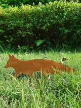 2 PCS Animal Garden Decoration, Lawns Animal Indoor Outdoor Garden Statue, Animal Figurine for Gardens Patios, Creative Animal Garden Sculpture, Sneaky Rustic Animal Garden Decoration