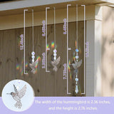 Hummingbird Crystal Sun Catchers 3-Pack, with Metal Bird Decorations, Suitable for Window Decoration, a Gift for Ladies, and for Outdoor Courtyard and Garden Decoration as Well as Home Decoration.