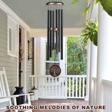 Large Wind Chimes for Outside, 48" Vintage Tree of Life Deep Tone Wind Chime Outdoor Clearance with Heavy Tubes, Patio Porch Garden Decoration, Memorial Gifts for Women Men Mom