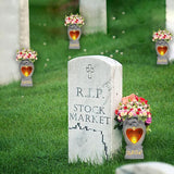 Cemetery Decorations for Grave,Cemetery vases for Grave,Decoration for Graves, Garden Angel,Cemetery vase with led,Family Garden Memorial Statue Funeral Gift, Angels Solar Lights,Crying Angel (Gray)