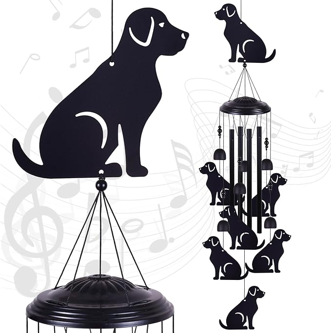 Dogs Wind Chimes Outdoor Decor, Mobile Wind Catcher, Retro Wind Bells, Blessing Wind Chime, Memorial Windchimes for Home, Balcony, Yard, Room, Xmas, Party, Indoor, Garden Decoration, Gifts for Mom