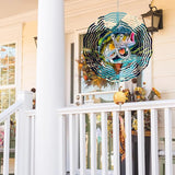 Hanging Fishing Wind Spinner for Outdoor Indoor Stainless Steel Wind Sculptures 10 Inch Cool Animal Go Fishing Metal Wind Spinner for Yard Garden Living Room Fishing Tackle Shop Great Gift for Friend