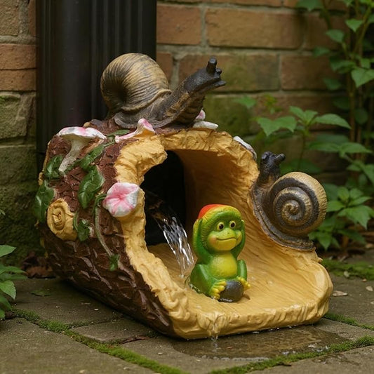 Elenon Snail Decorative Gutter Downspout Extension Statue, Gutter Guardian Rain Downspout Extender, Garden Splash Block Outdoor Sculpture for 3" × 4" Down Spouts Decor