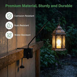 4 Pack Heavy Duty Deck Hook, 17 Inch Railing Hook, 360 Degree Swivel Plant Hanger, Solid Metal Deck Hangers for Hanging Bird Feeders, Wind Chimes, Lanterns and Flower Pots, Black