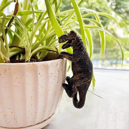 Mini Resin Dinosaurs, Dinosaur Garden Statues, Flower Pot Plant Decoration, Fairy Garden Accessories, for Family or Friends, It Can Make Your Flowerpot More Vibrant (Tyrannosaurus Rex)