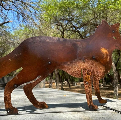 Generic Handmade Metal Rusted Coyote - Garden Decor (Large 26""), Rustic