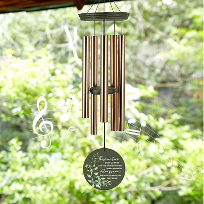 Memorial Wind Chimes, Personalized with Name & Date Keepsake, Sympathy Gifts Wind Chime for Loss of Loved One, 36inch Funeral Windchime Outside, in Loving Memory of Mom/Dad