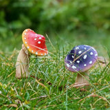 Mushroom Garden-Decor Fairy Garden-Accessories - Outdoor Spring Patio Decor Waterproof Mushroom Statues Patio Lawn Flower-Bed Decorative Stake Gifts