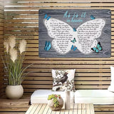 As I Sit in Heaven - Butterfly Decor Metal Sign 8x12 Inch Bedroom Cafe Home Bar Pub Coffee Kitchen Bathroom Funny Wall Decor Art