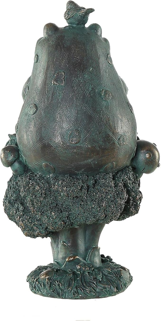 Topadorn Frog Statue Zen Garden Figurines for Home and Garden Decor, Garden Decoration Resin Statuary Yoga Frog, Dark Green