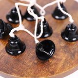 2 Pieces Witch Bells for Door Knob for Protection Handmade Decorative Door Hanging Bell Witch Wind Chimes for Boho Home Room Decor (Black)