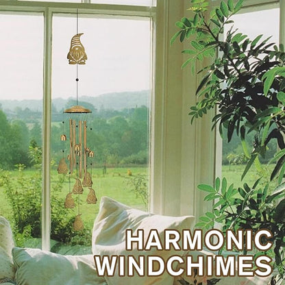 Wind Chimes for Outside Deep Tone - Cute Gnome Memorial Wind Chime Outdoors, Aluminum Tube Windchime with S Hook, Sympathy Wind Spinner Tree Ornaments, Patio Garden Decor, Housewarming Gifts