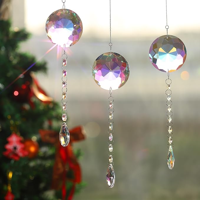 Personalized Custom Crystal Suncatcher Ornament, Suncatcher for Home Office Bedroom Living Room, Sun Catcher, Gifts for Mothers Day Christmas Birthday