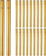 M METERXITY 20-Pack Wind Chime Tubes, Aluminum Wind Chime Empty Tubes, Metal Wind Bell for Adults Arts and Crafts/DIY Home Garden Outdoor Hanging Decorations [1x13cm, Gold]