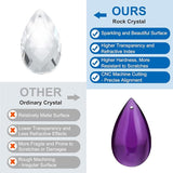 PATIKIL Teardrop Crystal Chandelier Pendants Beads, 5 Pack 135mm Length 38mm Chandelier Prisms Parts Ornaments Hanging Beads for DIY Arts Crafts Decoration, Clear
