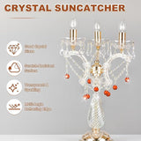 M METERXITY 10-Pack Crystal Ball Prisms, 24mm/0.94 Inch Chandelier Pendant Maker Hanging Crystals Chandelier Prisms for Home/Windows/Garden/DIY Decoration[Red Brown]