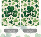 St Patricks Day Lucky Shamrock Garden Flag Irish March Garden Flag Happy St Patricks Day Double Sided Outdoor House Flag for Outside Yard Decorations 12×18 Inch