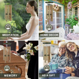 Personalized Wind Chimes, 36inch Memorial Wind Chime, Loving Memory Gifts, Custom Name Cross Wind Chime for Loss of Loved Dad/Mom, Jesus Gods Outside Decor Clearance (Produced in USA)