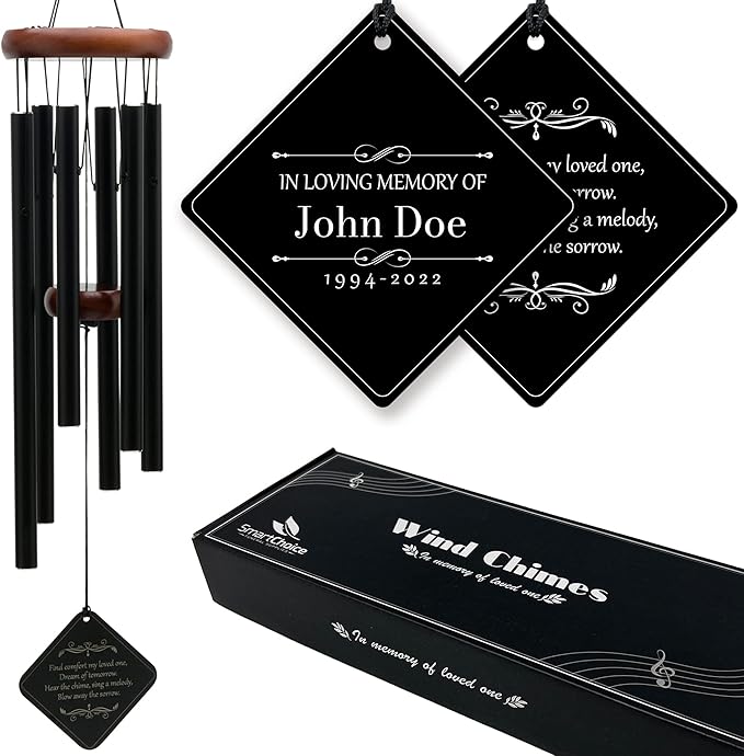 Personalized Memorial Wind Chimes Sympathy Memorial for Loss of Father Or Memorial for Loss of Mother Remembrance Windchimes Loss of A Loved One, Memory Bereavement & Funeral