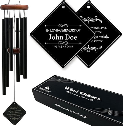 Personalized Memorial Wind Chimes Sympathy Memorial for Loss of Father Or Memorial for Loss of Mother Remembrance Windchimes Loss of A Loved One, Memory Bereavement & Funeral