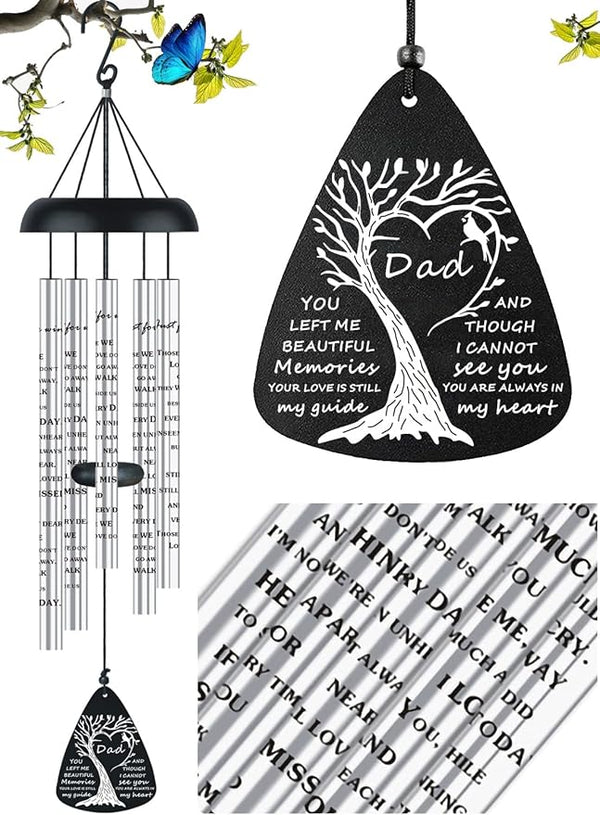 Bereavement Memorial Sympathy Gifts for Loss of Dad Father, Memorial Sympathy Wind Chimes for Loss of Father Sympathy Gift, in Memory of Dad Loved One Gifts Ideas