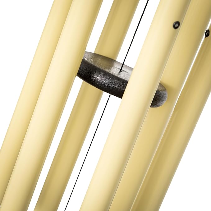 Woodstock Chimes Bells of Paradise Medium 32" Light Yellow Outdoor Memorial Gift, Wind Chimes for Backyard, Porch, Garden Patio Decor, Deep Tone Windchime BPMSG