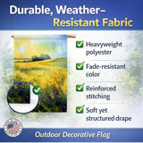 Caroline's Treasures Nebraska Goldenrod in Watercolor House Flag Large Porch Sleeve Pole Decorative Outside Yard Banner Artwork Wall Hanging, Polyester, House Size, Multicolor