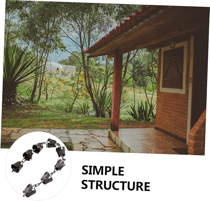 MERRYHAPY 1m Beautiful Petal Rain Chain Art Rain Chain Bell Decor for Gutter Decorative Downspout