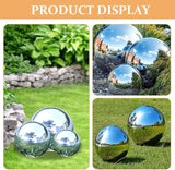 Polished Stainless Steel Gazing Ball Shiny Reflective Garden Sphere for Lawn Decoration 12-inch Mirror Garden Globe Ornament