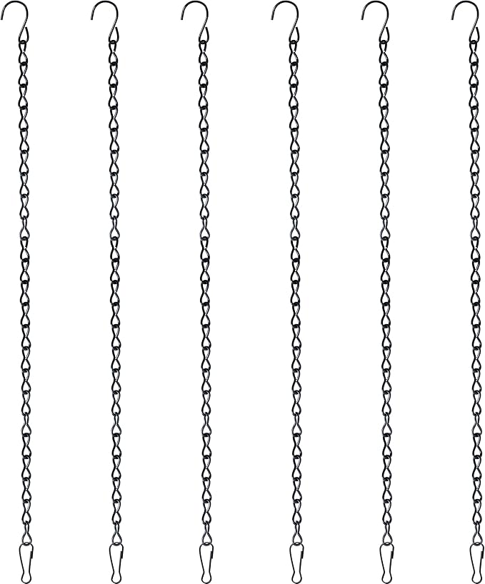 VRSS Hanging Chains for Hanging Planter Basket Bird Feeder Lanterns Ornaments Wind Chimes Billboards DIY Crafts (19 inch 6pcs)