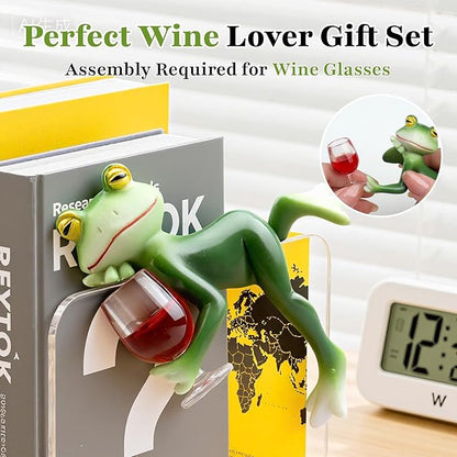 Garden Frog Statues – Funny Outdoor Figurines for Yard, Patio, Lawn, Indoor Decor – Cute Animal Ornaments & Plant Hangers – Birthday for Women (3 Pack)