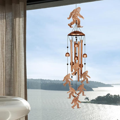 GDNSFIT Bigfoot Wind Chimes for Outside, Metal Windchimes Outdoors, Bigfoot Gifts for Women/Men, Memorial/Birthday Gifts, Garden Decor for Outside, Patio or Yard, Durable Chimes for Outdoors