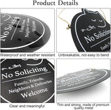 Handook No Soliciting Sign for House Funny Metal No Soliciting Yard Sign (Hang-2)