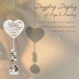 Memorial Gifts for Loss of Sister, Sympathy Crystal Suncatcher,Loss of Sister Sympathy Gifts,Hanging Crystals Ornament for Window Rainbow Maker Prisms Home Decor Gift