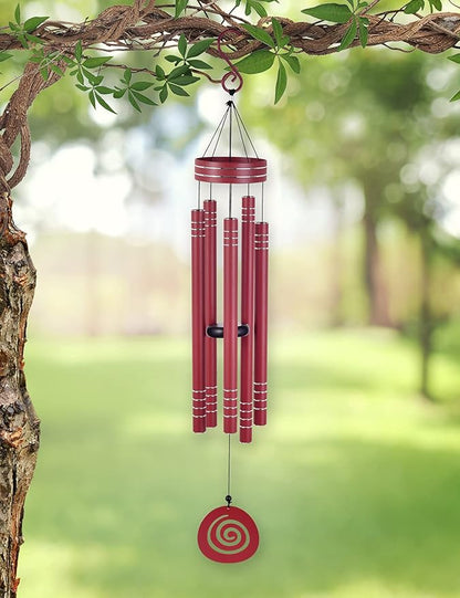 Sunset Vista Designs Durable Metal Vista Classics Galaxy Wind Chime, 41-Inch, Red