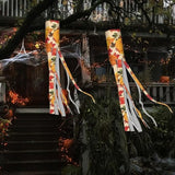 Jeiento Fall Pumpkin Windsock Pack of 2,Fall Thanksgiving Windsocks Decoration 40 Inch Wind Socks for Front Yard Patio Lawn Garden Party Decor