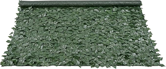 VEVOR Artificial Ivy Privacy Fence Screen, 96 x 72 in Faux Ivy Vine Leaf Hedges Fence, Greenery Privacy Fence with Mesh Cloth Backing, Green Wall Decoration for Outdoor Garden, Yard, Balcony