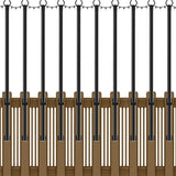 NUERPO 10 Pack String Light Poles,5Ft Metal Poles for Outdoor String Lights,Outdoor Light Poles with Post,Poles/Stand for Outside,Patio,Deck,Backyard,Garden Wedding,Party