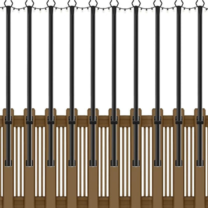 NUERPO 10 Pack String Light Poles,5Ft Metal Poles for Outdoor String Lights,Outdoor Light Poles with Post,Poles/Stand for Outside,Patio,Deck,Backyard,Garden Wedding,Party