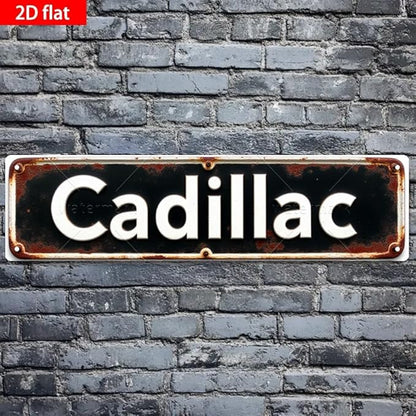 Vintage Tin Signs - 16 * 4 Inches Cadillac Design for Garage, Bedroom, Patio - Mens Wall Decor, Family Wall Decor, Outdoor Signs