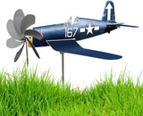 Airplane Wind Spinner, Airplane Weather Vane for The Yard Garden Wind Sculpture Windmill Aircraft Pinwheel Metal Handmade A-irplane W-eathervanes Windmill Outdoor Courtyard Decor Garden Pinwheels