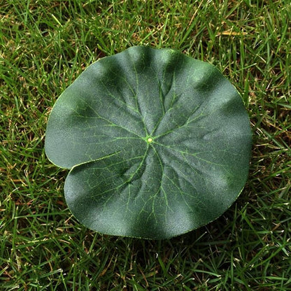 5Pcs Lily Pads for Ponds, Artificial Lotus- Water Lily Pads Leaves & Floating Foam Lotuses for Garden Fish Pond Aquarium Pool Wedding Decor