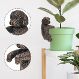 Cockapoo Plant Pot Hanger Garden Statues Resin Flower Pot Hugger Decoration Figurines for Fairy Garden Fence Yard Patio Outdoor Indoor Hanging Ornament 2.36x4 in Bronze
