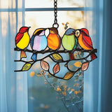Colorful Bird Acrylic Suncatcher Window Hanging Yard Decor Home Office Decor Bird Lover Gift